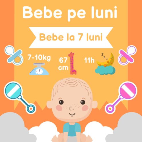 Bebelușul la 7 luni: somn, alimentație, suplimente, activități